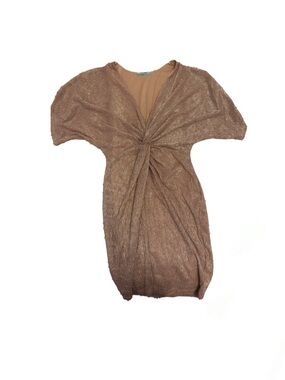 Karlie Rose Gold Twist-Front Knit Dress